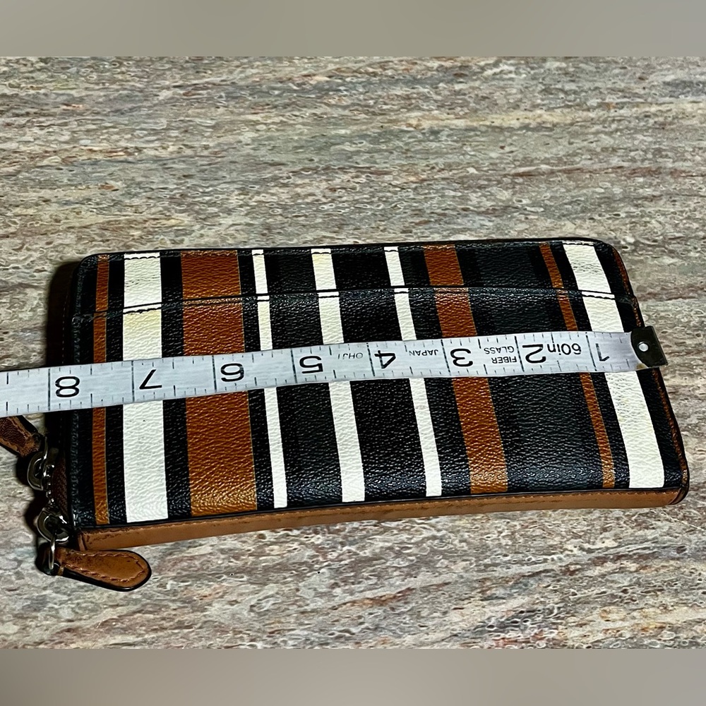 Coach striped zippered wallet - Picture 16 of 16